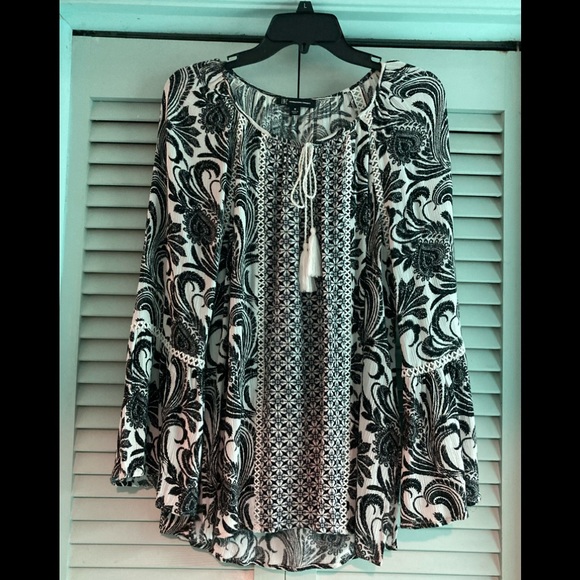 INC International Concepts Boho Top - Picture 1 of 9